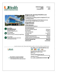 Sample bill from the University of Miami Health System
