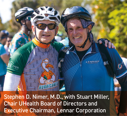 Stephen D. Nimer, M.D., with Stuart Miller, Chair UHealth Board of Directors and Executive Chairman, Lennar Corporation