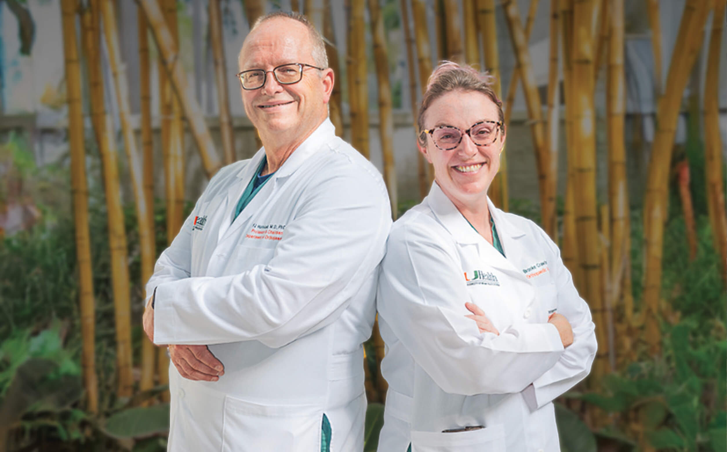 Francis Hornicek, M.D. on the left and Brooke Crawford, M.D. on the right