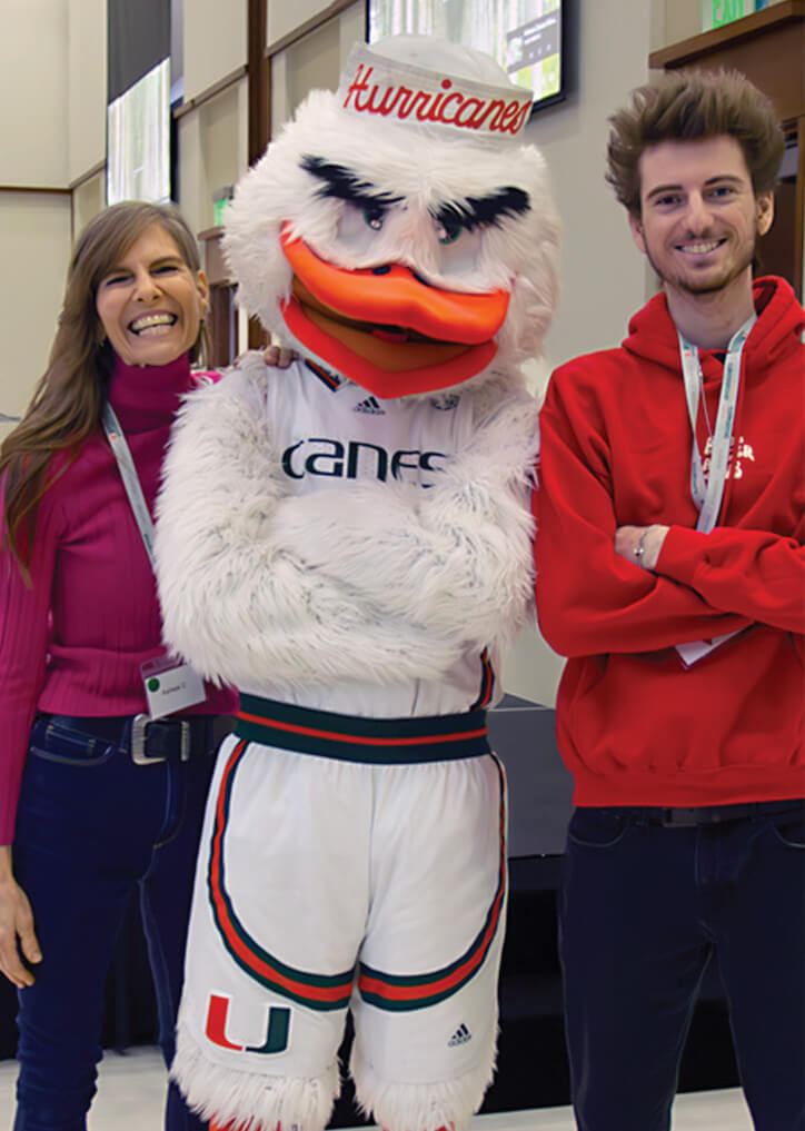Ashlee Cramer, her husband and Sebastian the Ivis