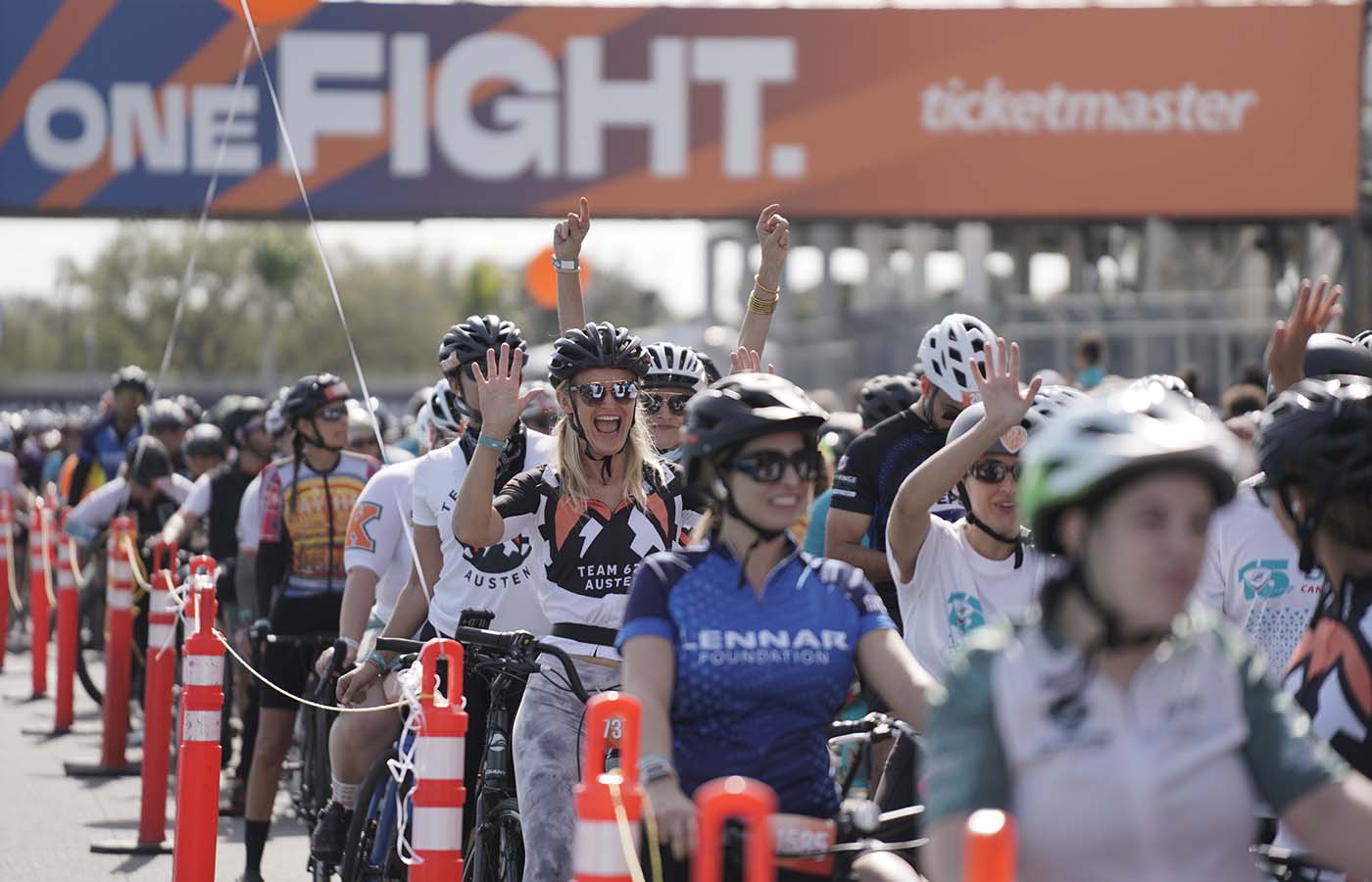 Group of bicycle riders get ready for DCC