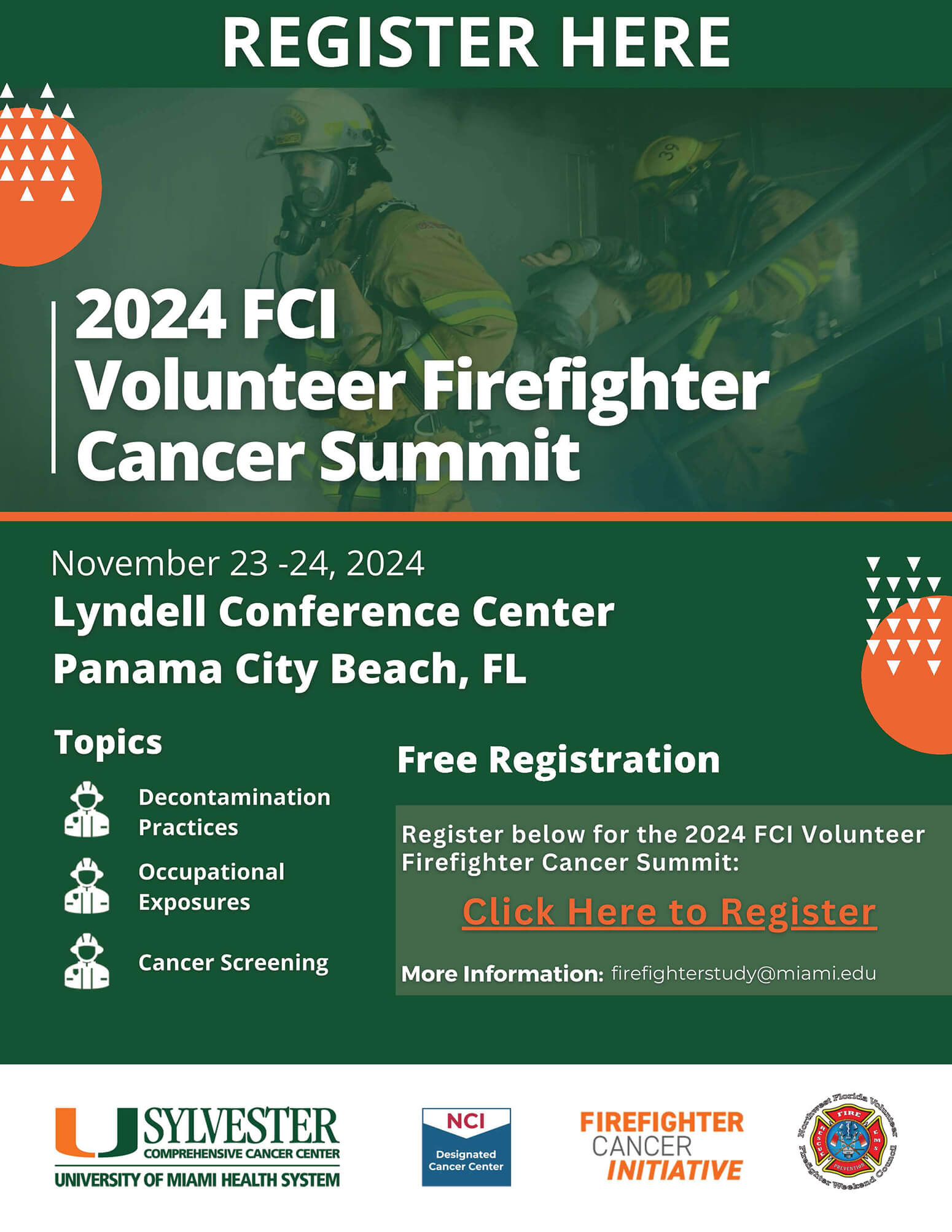 2024 FCI Volunteer Firefighter Cancer Summit November 23-24, 2024