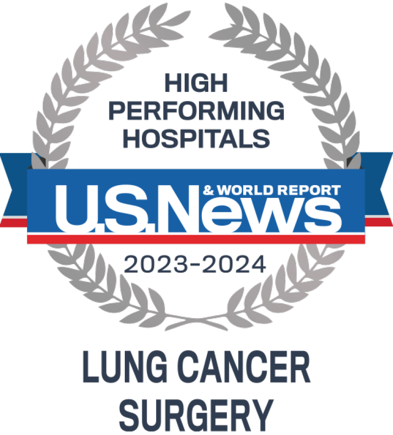 High Performing Hospitals by U.S. News & World Report | 2023-2024 Lung Cancer Surgery