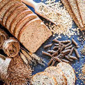 Whole grain breads and starchy foods