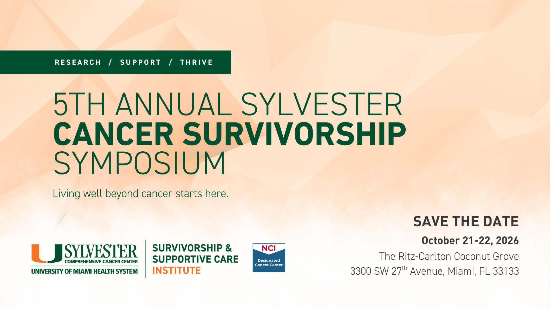 2026 Sylvester Survivorship Symposium Save the Date