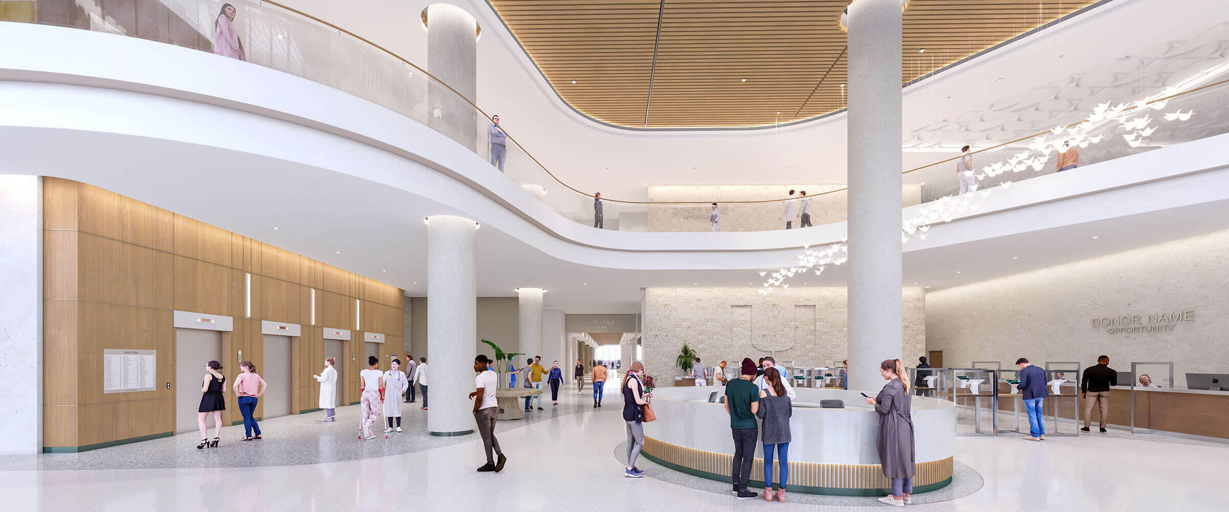 Entrance Architectural Rendering of UHealth at SoLé Mia in Aventura