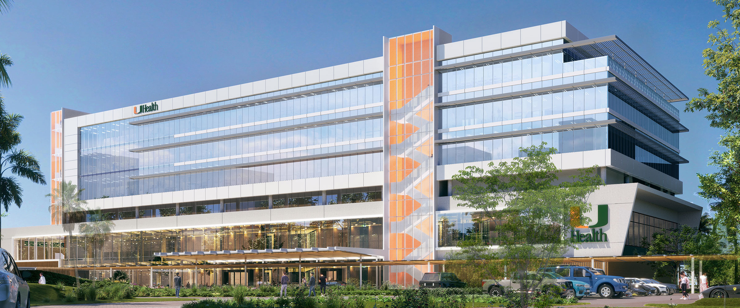 Main Day Architectural Rendering of UHealth at SoLé Mia in Aventura