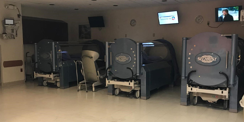 Several Hyperbaric Medicine Chambers in a room