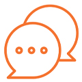 Icons of talking bubbles