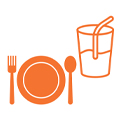 Plate and a cup