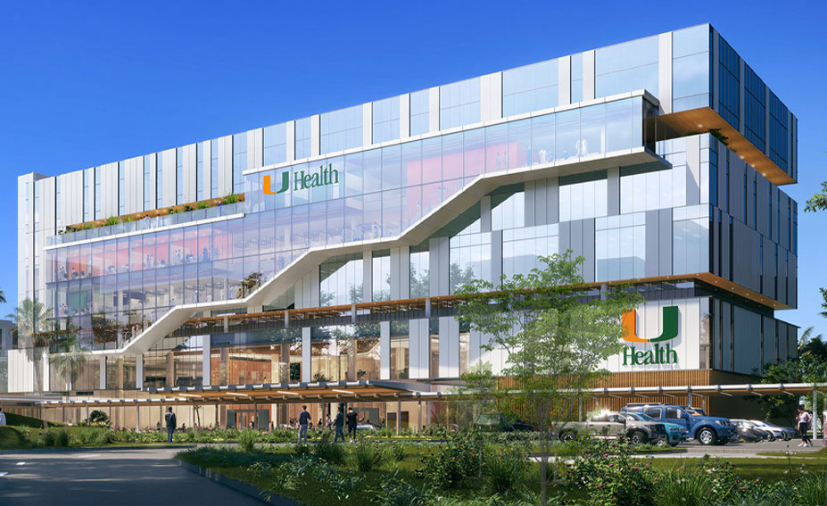 Building rendering of UHealth at SoLé Mia
