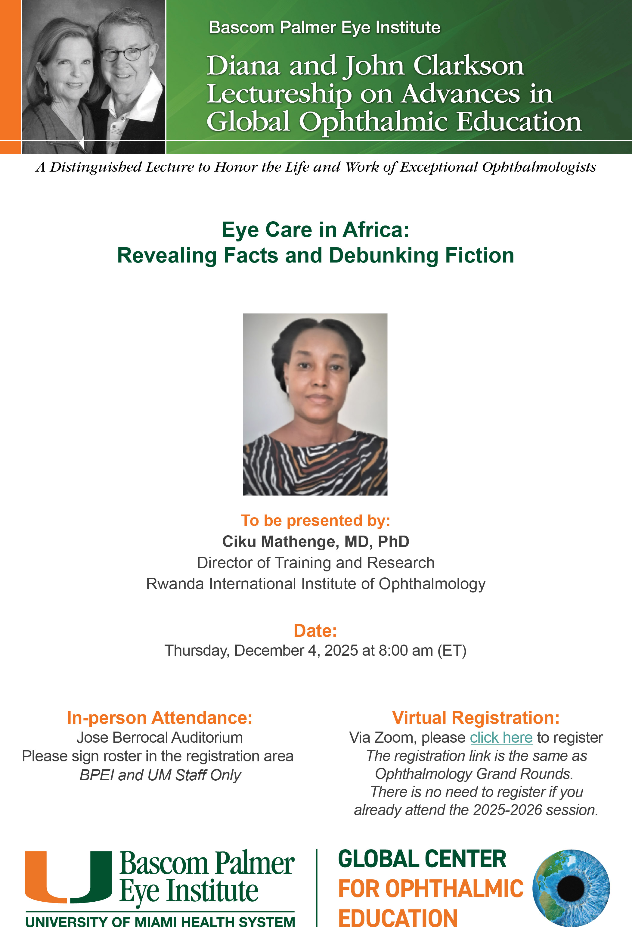 Diana and John Clarkson Lecture Dec 4 2025