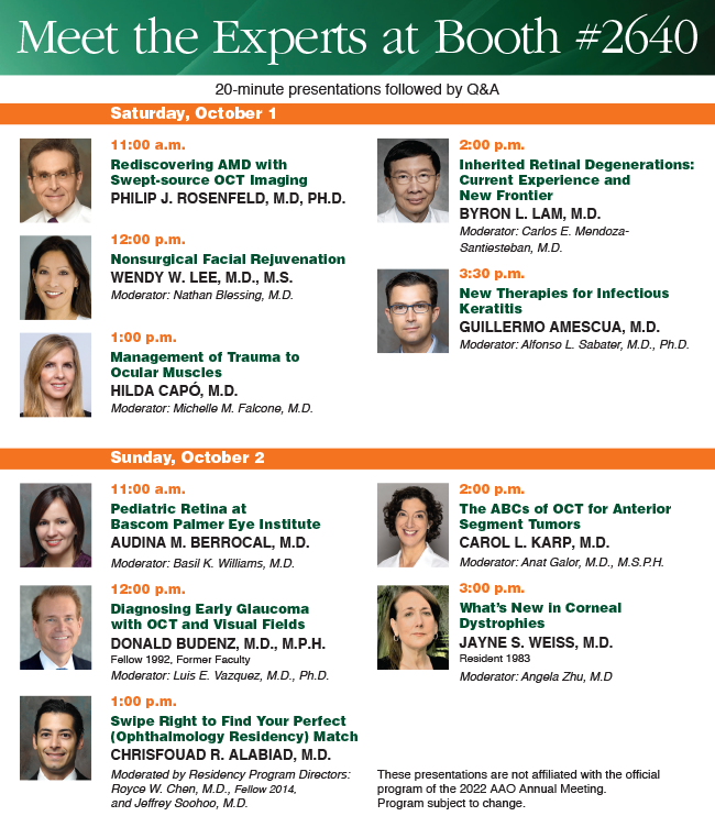Meet the Experts at AAO 2022