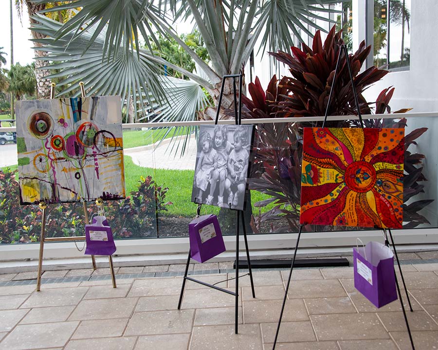 Artwork being displayed at the park
