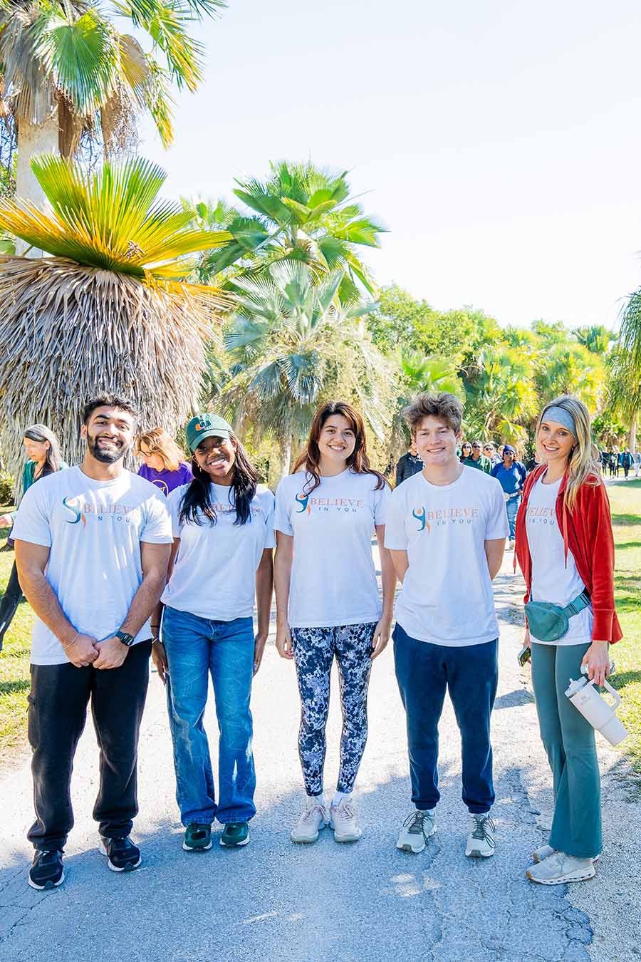 Group of med students pose in a part