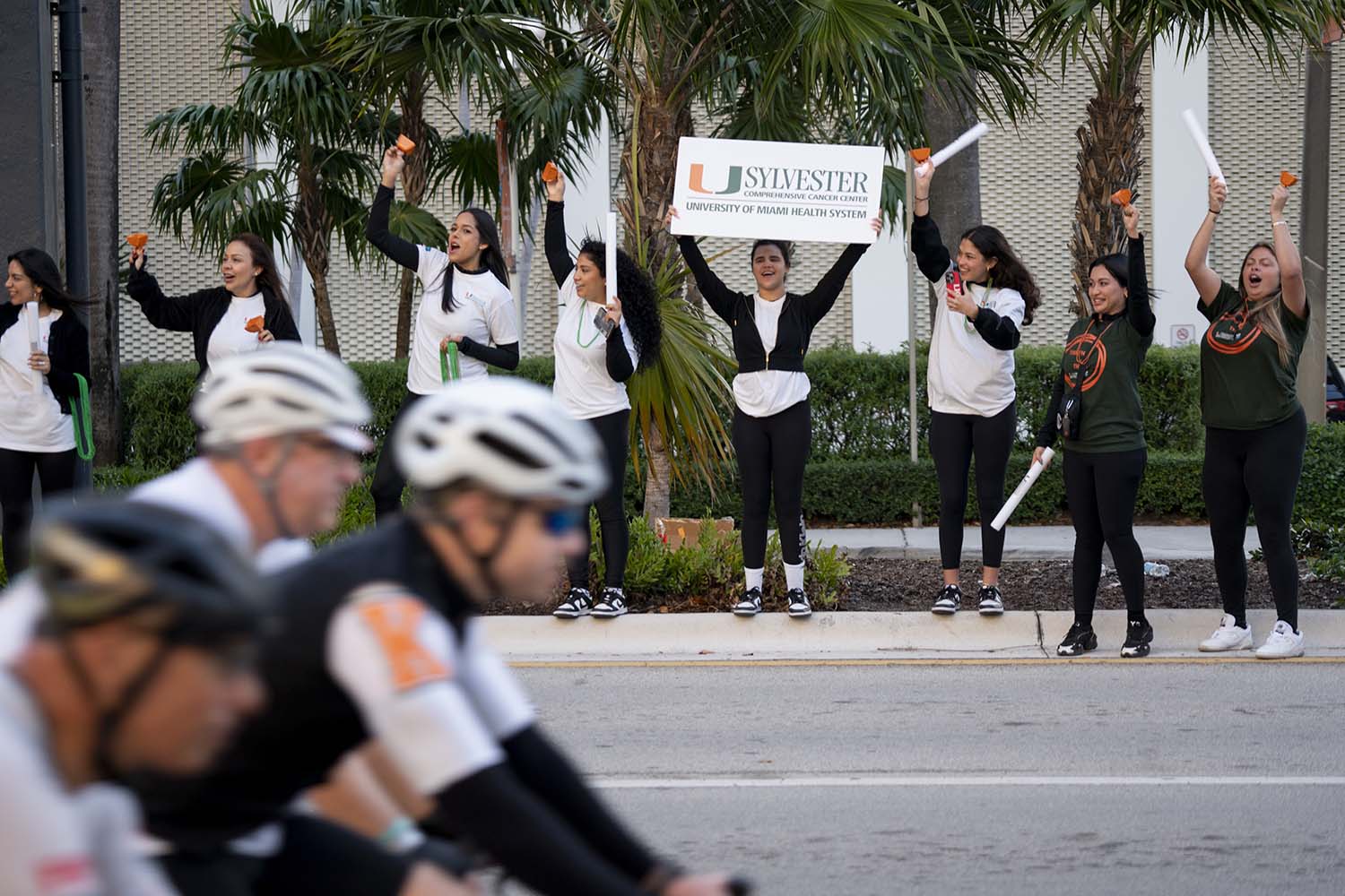 Crowd cheering on bicyclists at the DCC 2025
