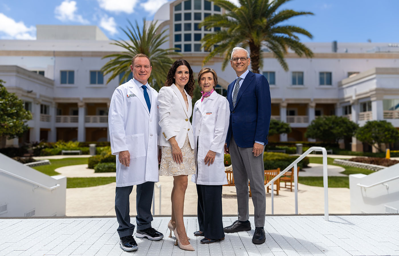 The Sylvester Brain Tumor Institute leadership team (from left): Dr. Ricardo Komotar, Dr. Macarena de la Fuente, Dr. Anna Lasorella and Dr. Antonio Iavarone