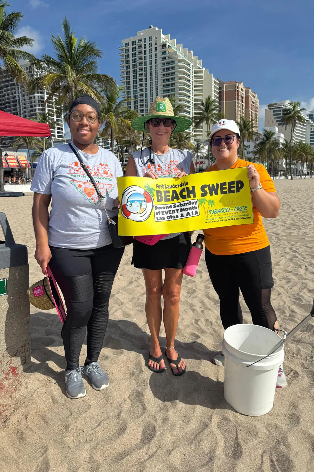 Nurses participate at Beach Sweep in Ft Lauderdale