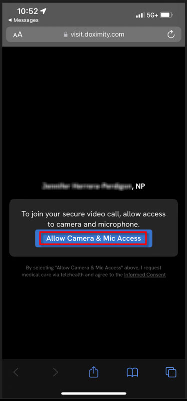 Doximity video and audio settings