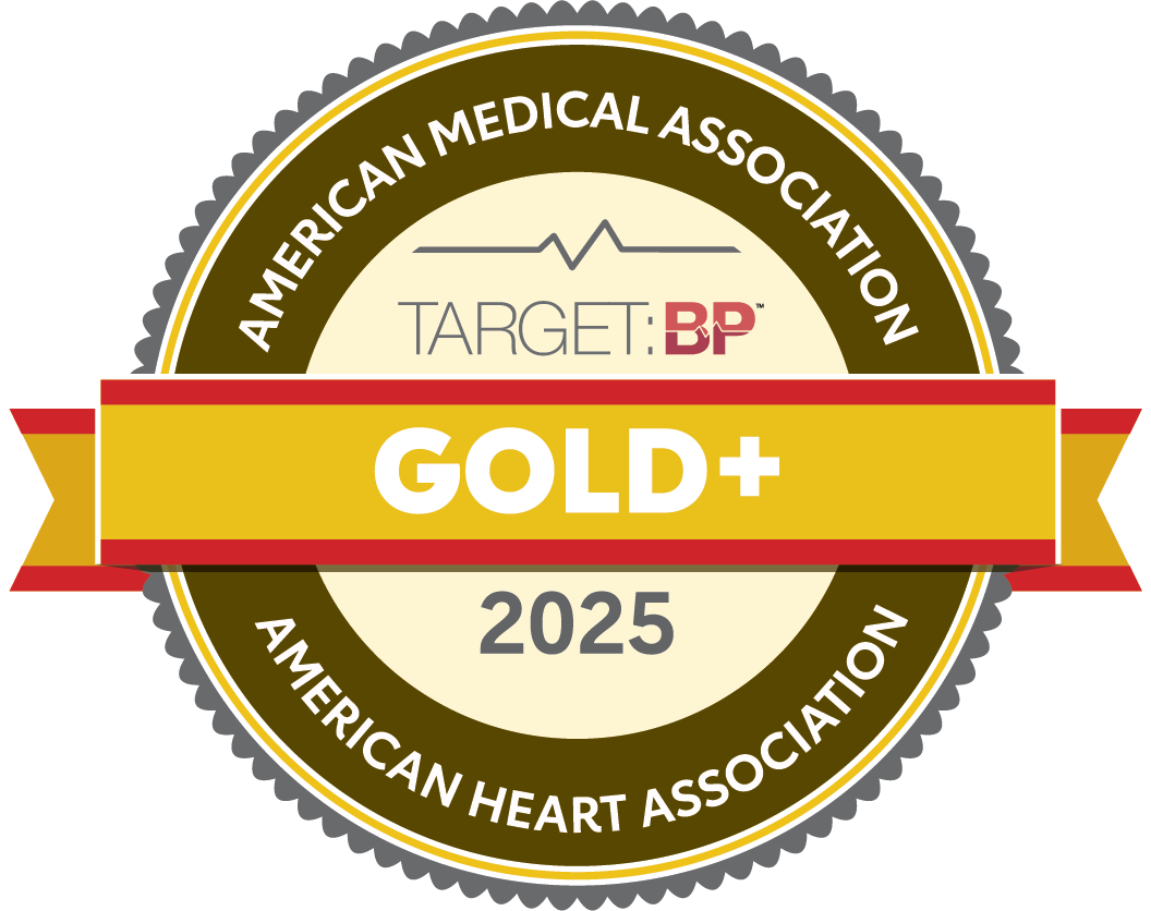 American Heart Association Target: BP Gold Plus Recognition badge