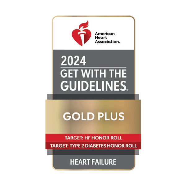 2024 Get With the Guidelines Heart Failure Gold Plus badge