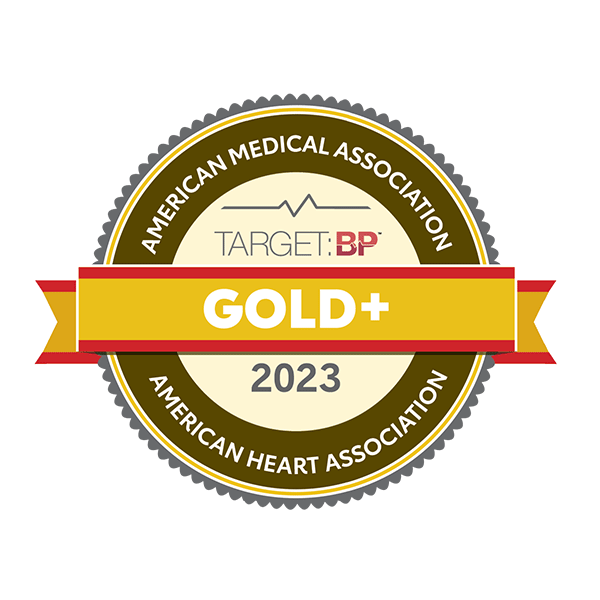 American Heart Association Target: BP Gold Plus Recognition badge
